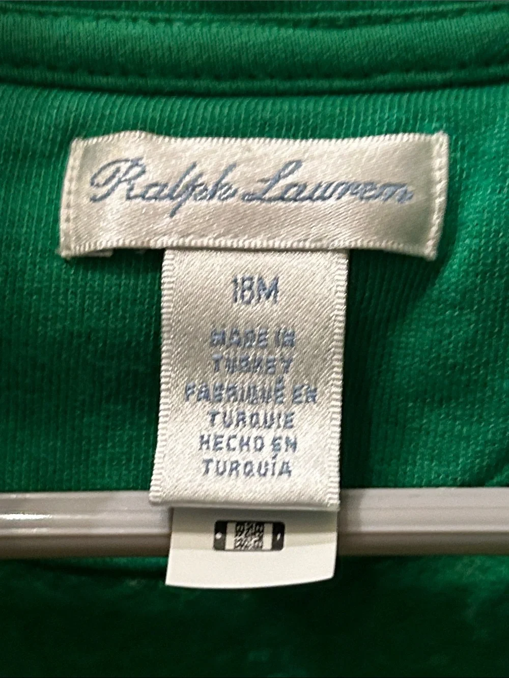 Ralph Lauren Toddler Boy Colorblock Quarter Zip Sweatshirt 18M Navy Green Yellow
